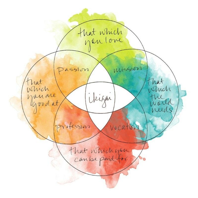 Ikigai concept illustration